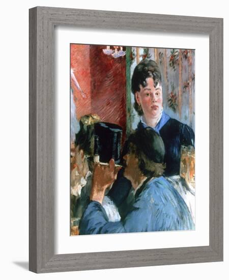 Corner of a Cafe Concert, Detail, 1878-1880-Edouard Manet-Framed Giclee Print