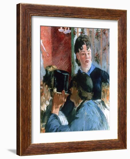 Corner of a Cafe Concert, Detail, 1878-1880-Edouard Manet-Framed Giclee Print