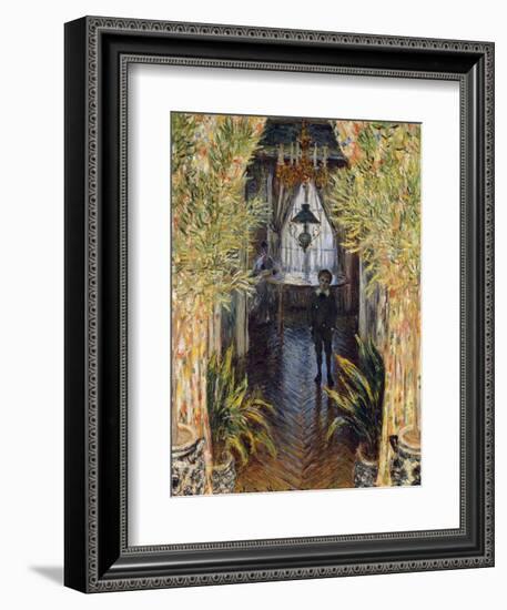 Corner of a Flat at Argenteuil with Jean and Camill Monet, 1875-Claude Monet-Framed Giclee Print