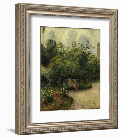 Corner of a Garden at the Hermitage, c.1877-Camille Pissarro-Framed Art Print