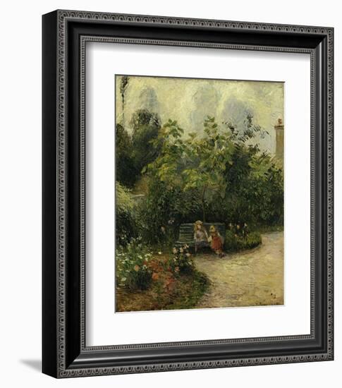 Corner of a Garden at the Hermitage, c.1877-Camille Pissarro-Framed Art Print