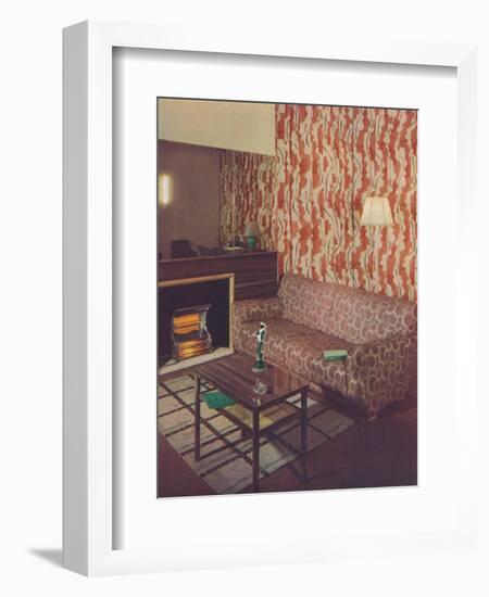 'Corner of a lounge in a London flat by Ian Henderson', c1945-Unknown-Framed Photographic Print