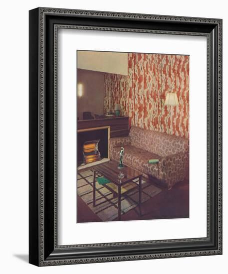 'Corner of a lounge in a London flat by Ian Henderson', c1945-Unknown-Framed Photographic Print