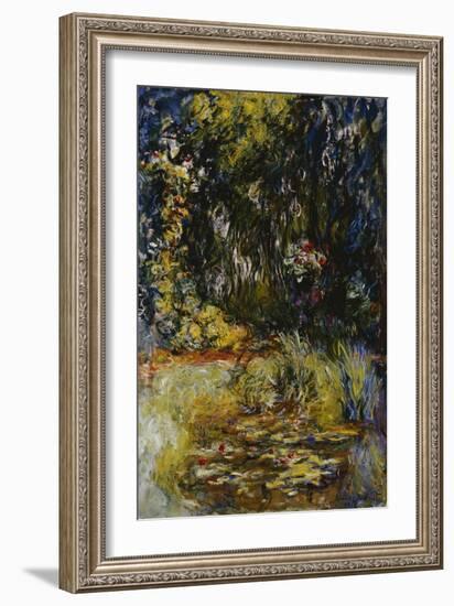 Corner of a Pond with Waterlilies, 1918-Claude Monet-Framed Giclee Print