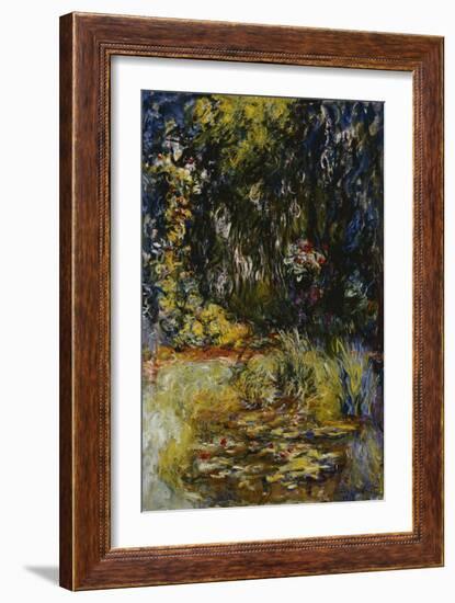 Corner of a Pond with Waterlilies, 1918-Claude Monet-Framed Giclee Print