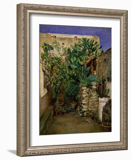 Corner of an Eastern Courtyard, 1860 (Oil on Canvas)-Henry Wallis-Framed Giclee Print