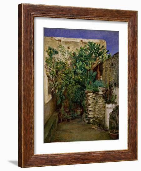 Corner of an Eastern Courtyard, 1860 (Oil on Canvas)-Henry Wallis-Framed Giclee Print