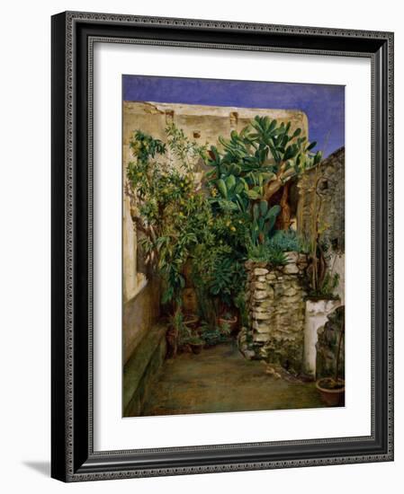 Corner of an Eastern Courtyard, 1860 (Oil on Canvas)-Henry Wallis-Framed Giclee Print