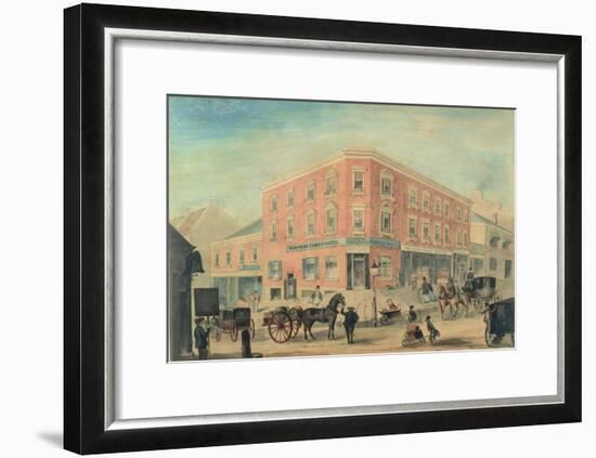 Corner of George and Hunter Streets, Sydney, 1849-A. Torning-Framed Giclee Print