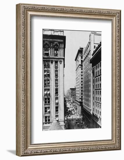Corner of King and Yonge Streets, Toronto in 1927-null-Framed Photographic Print