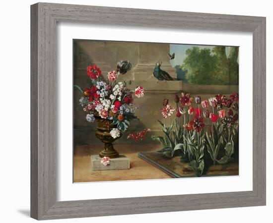 Corner of Monsieur De La Bruyere's Garden, 1744-Jean-Baptiste Oudry-Framed Giclee Print