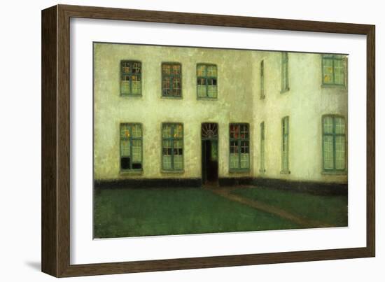 Corner of the Beguines Houses; Coin De Beguinage, 1898-Henri Eugene Augustin Le Sidaner-Framed Giclee Print