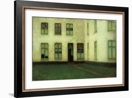 Corner of the Beguines Houses; Coin De Beguinage, 1898-Henri Eugene Augustin Le Sidaner-Framed Giclee Print