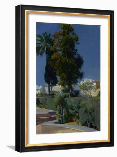 Corner of the Garden, Alcazar, Sevilla, 1910-Joaquin Sorolla y Bastida-Framed Giclee Print