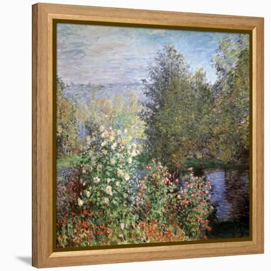 Corner of the Garden at Montgeron, C1876-Claude Monet-Framed Premier Image Canvas