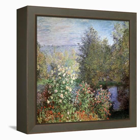 Corner of the Garden at Montgeron, C1876-Claude Monet-Framed Premier Image Canvas