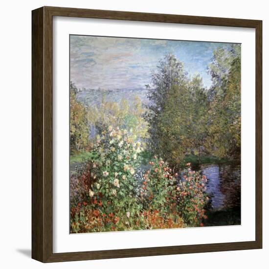 Corner of the Garden at Montgeron, C1876-Claude Monet-Framed Premium Giclee Print