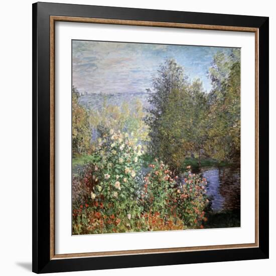 Corner of the Garden at Montgeron, C1876-Claude Monet-Framed Premium Giclee Print