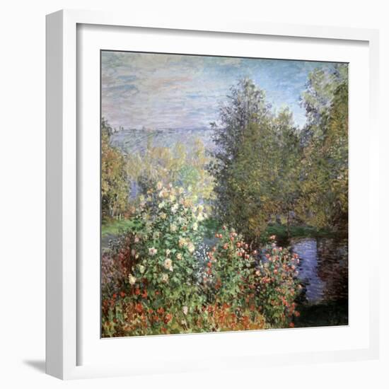 Corner of the Garden at Montgeron, C1876-Claude Monet-Framed Giclee Print