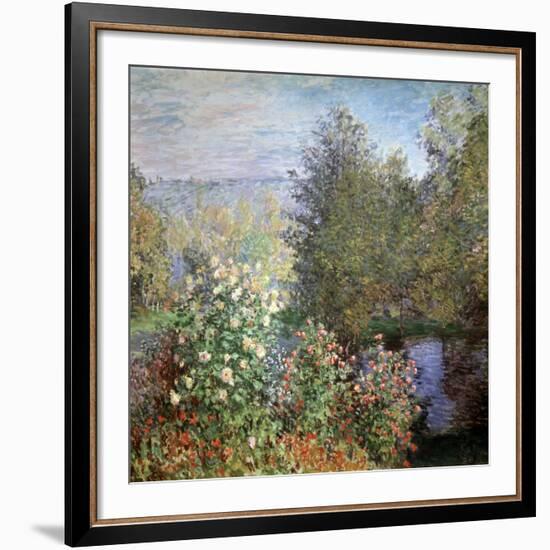 Corner of the Garden at Montgeron, C1876-Claude Monet-Framed Giclee Print