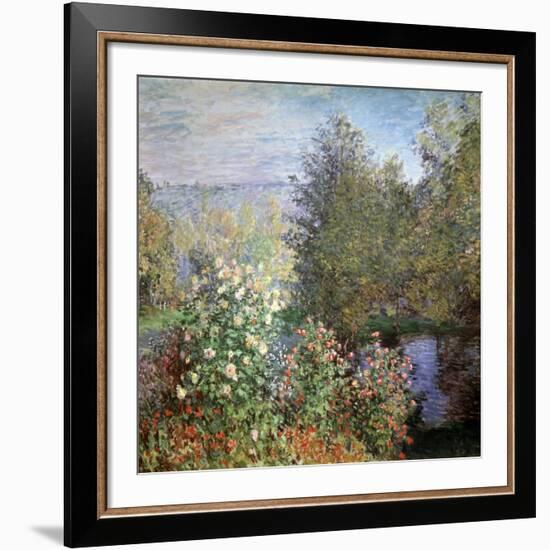 Corner of the Garden at Montgeron, C1876-Claude Monet-Framed Giclee Print