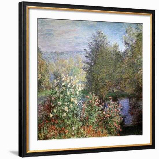 Corner of the Garden at Montgeron, C1876-Claude Monet-Framed Giclee Print