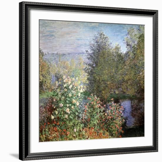 Corner of the Garden at Montgeron, C1876-Claude Monet-Framed Giclee Print