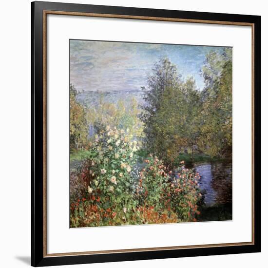 Corner of the Garden at Montgeron, C1876-Claude Monet-Framed Giclee Print