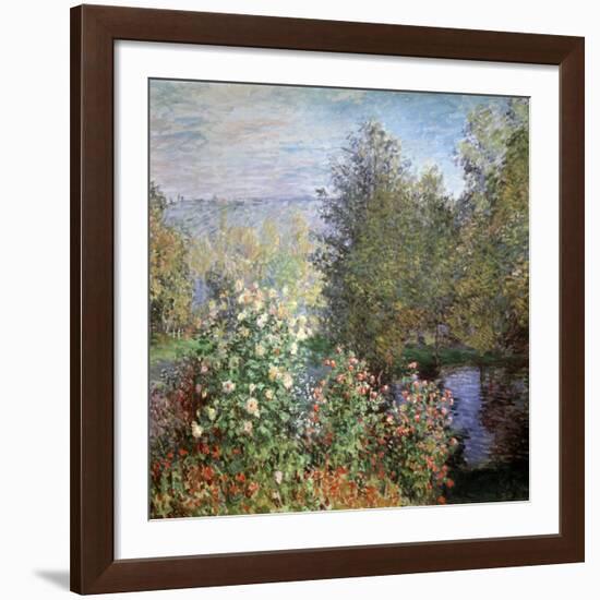 Corner of the Garden at Montgeron, C1876-Claude Monet-Framed Giclee Print