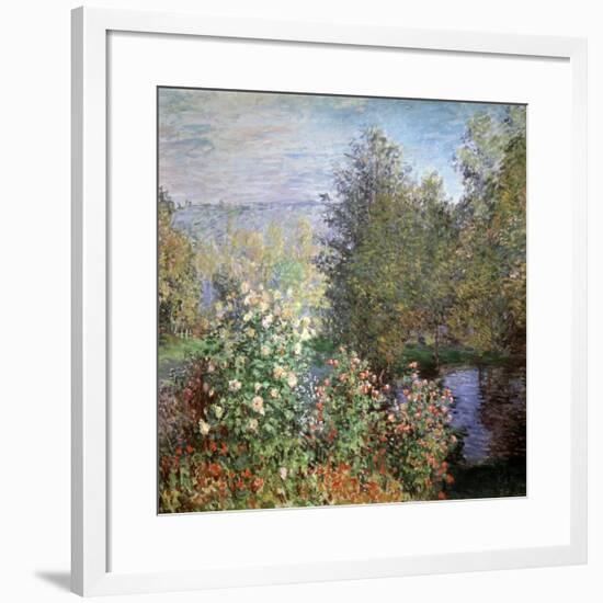 Corner of the Garden at Montgeron, C1876-Claude Monet-Framed Giclee Print