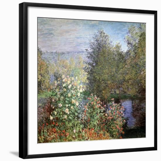 Corner of the Garden at Montgeron, C1876-Claude Monet-Framed Giclee Print