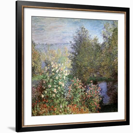 Corner of the Garden at Montgeron, C1876-Claude Monet-Framed Giclee Print