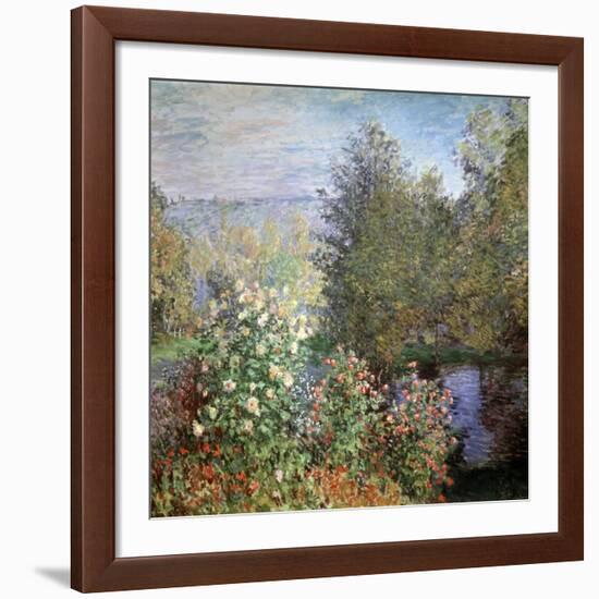 Corner of the Garden at Montgeron, C1876-Claude Monet-Framed Giclee Print