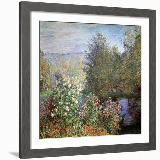 Corner of the Garden at Montgeron, C1876-Claude Monet-Framed Giclee Print