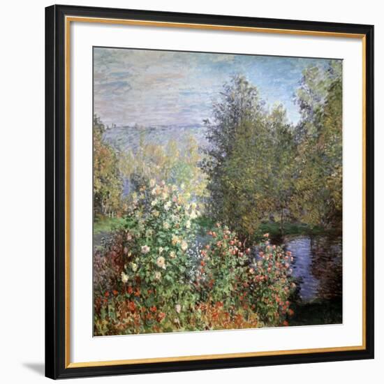 Corner of the Garden at Montgeron, C1876-Claude Monet-Framed Giclee Print