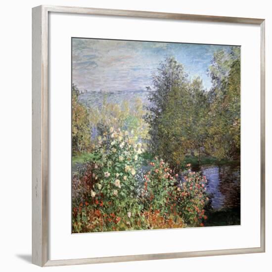 Corner of the Garden at Montgeron, C1876-Claude Monet-Framed Giclee Print