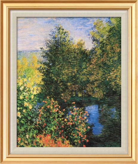 Corner of the Garden at Montgeron-Claude Monet-Framed Textured Art