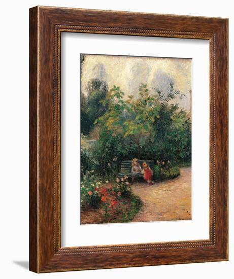 Corner of the Garden at the Hermitage-Camille Pissarro-Framed Art Print