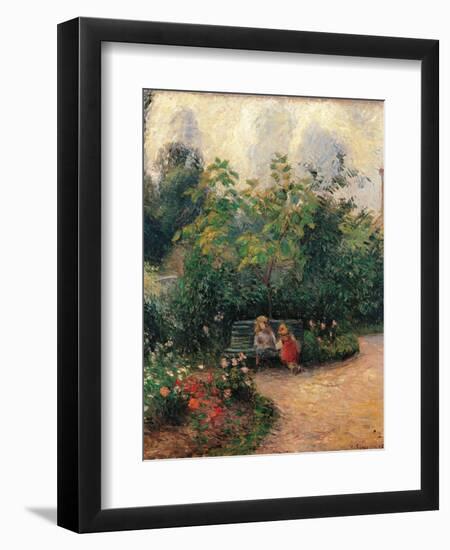 Corner of the Garden at the Hermitage-Camille Pissarro-Framed Art Print