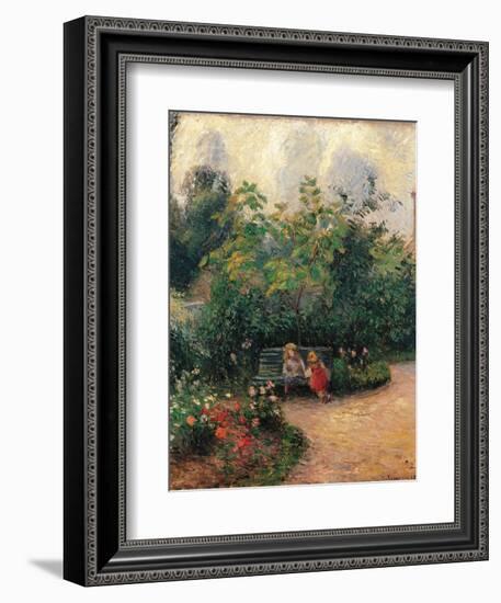 Corner of the Garden at the Hermitage-Camille Pissarro-Framed Art Print