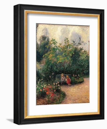 Corner of the Garden at the Hermitage-Camille Pissarro-Framed Art Print