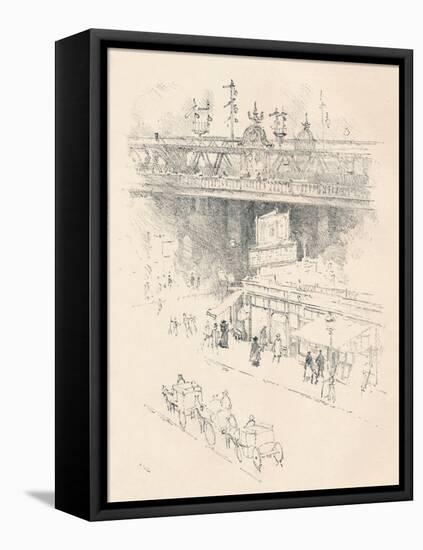 'Corner of Villiers Street, Charing Cross', 1896-Joseph Pennell-Framed Premier Image Canvas