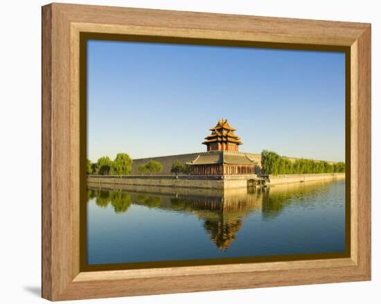 Corner Tower and Moat-Xiaoyang Liu-Framed Premier Image Canvas