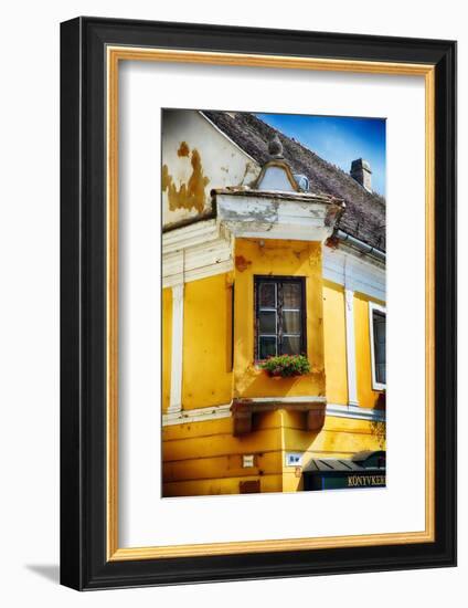 Corner Window With Flowers, Szentendre, Hungary-George Oze-Framed Photographic Print