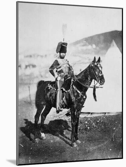 Cornet Henry John Wilkin, 11th (Or Prince Albert's Own) Hussars, 1855-Roger Fenton-Mounted Photographic Print
