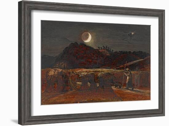 Cornfield by Moonlight-Samuel Palmer-Framed Art Print