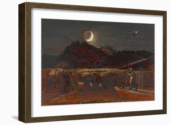 Cornfield by Moonlight-Samuel Palmer-Framed Art Print