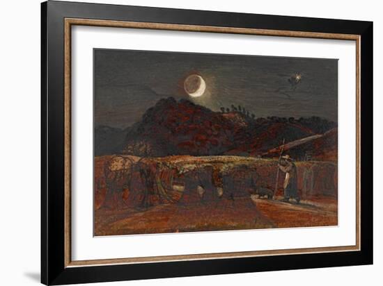 Cornfield by Moonlight-Samuel Palmer-Framed Art Print