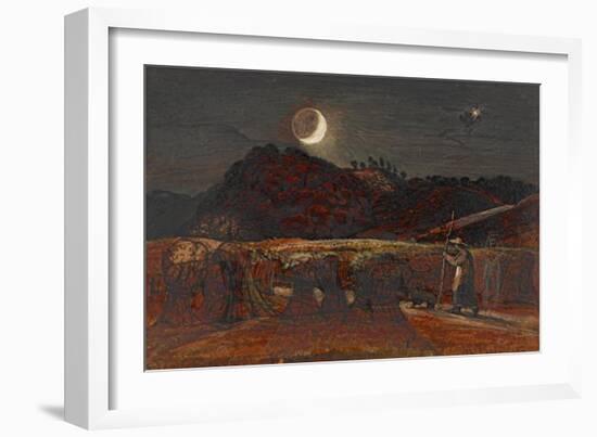 Cornfield by Moonlight-Samuel Palmer-Framed Art Print