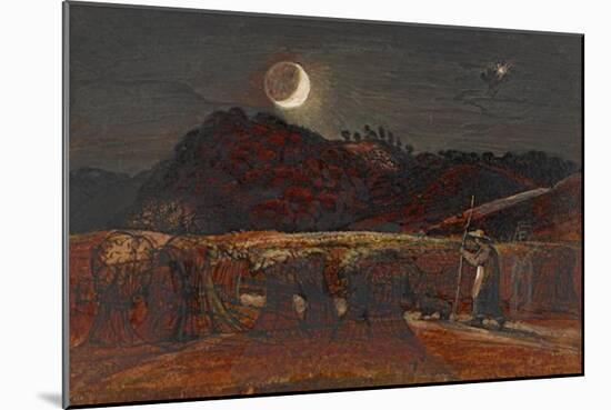 Cornfield by Moonlight-Samuel Palmer-Mounted Art Print